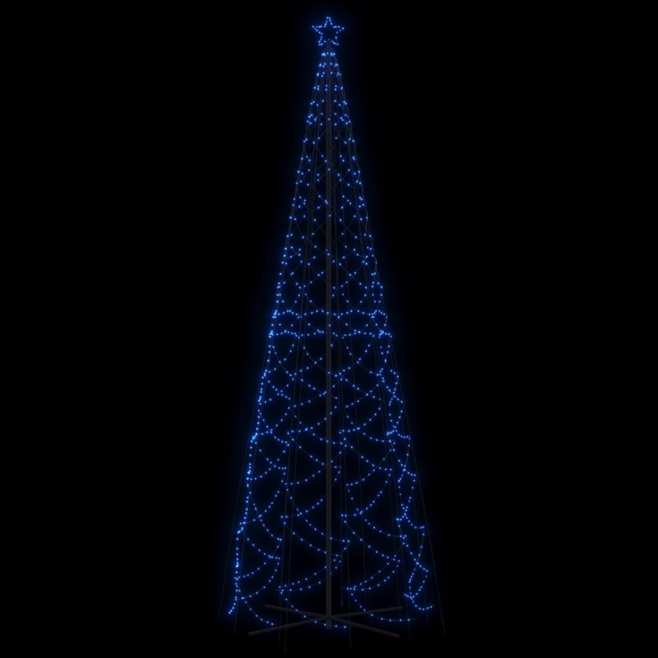 Árbol de Navidad cónico 1400 LED azul 160x500