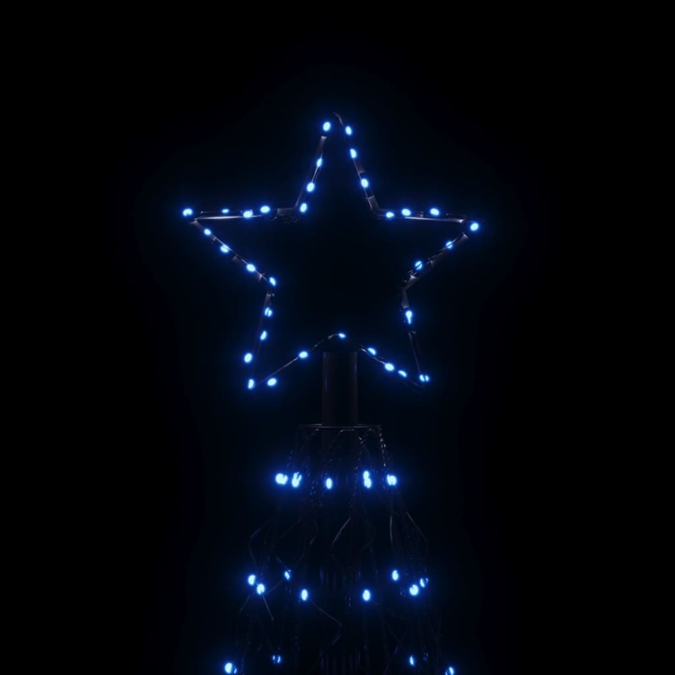Árbol de Navidad cónico 1400 LED azul 160x500
