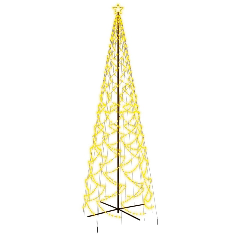 Árbol de Navidad cónico 1400 LED blanco cálido 160x500