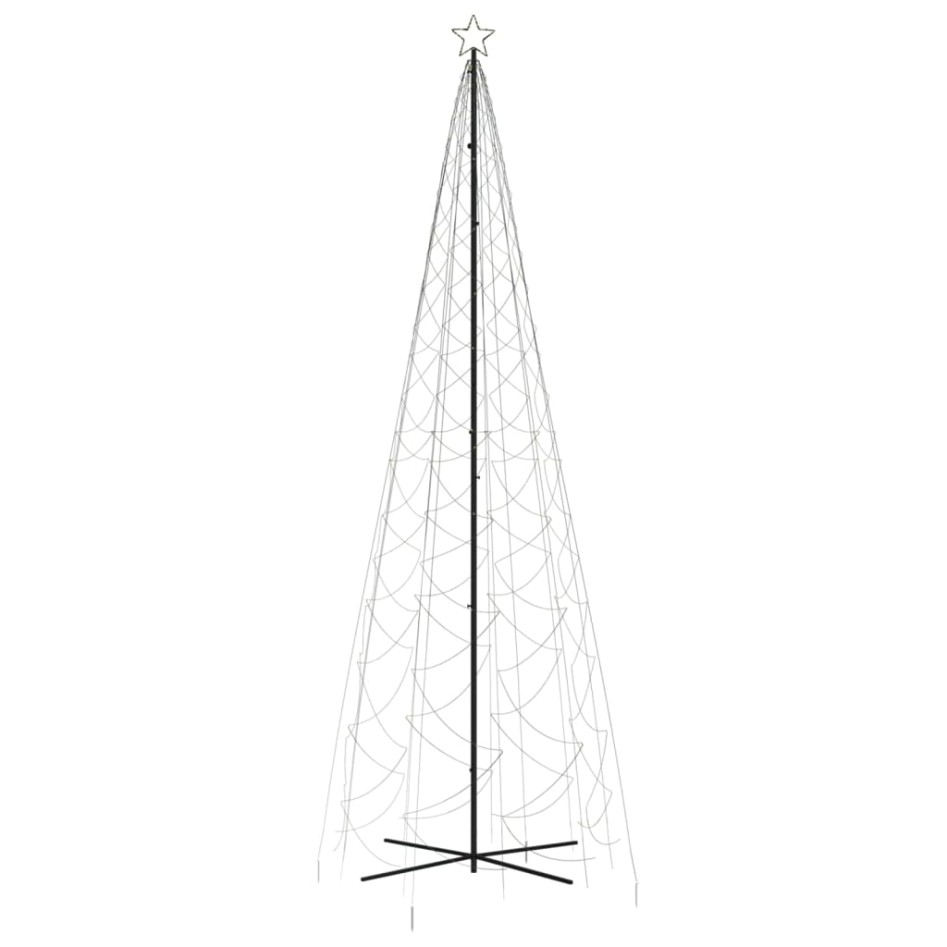 Árbol de Navidad cónico 1400 LED blanco cálido 160x500