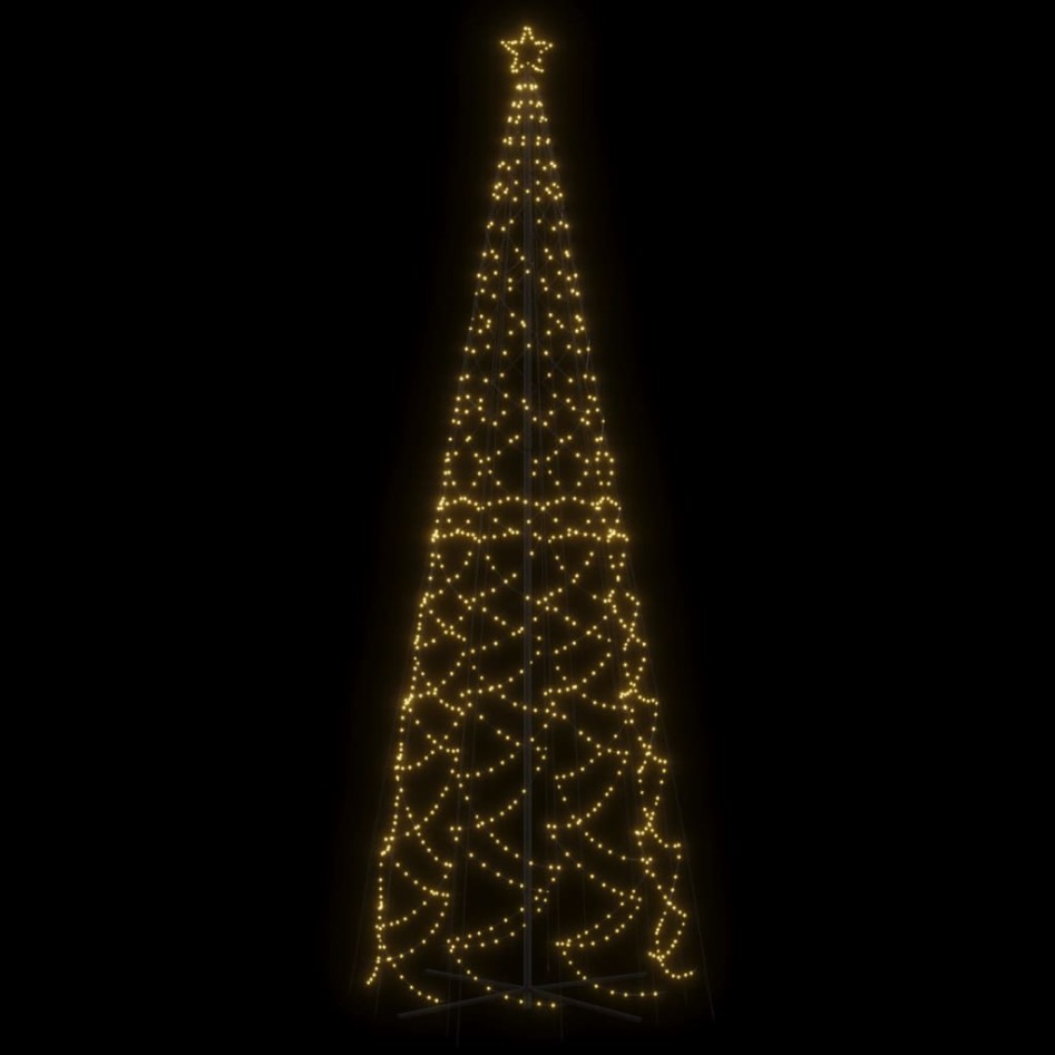 Árbol de Navidad cónico 1400 LED blanco cálido 160x500