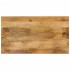 Mesa de centro con 2 alturas acero y madera mango 100x55x38