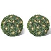 Hoja Artificial Bola de poda 35 cm Con cuerda de LED solar 2 piezas