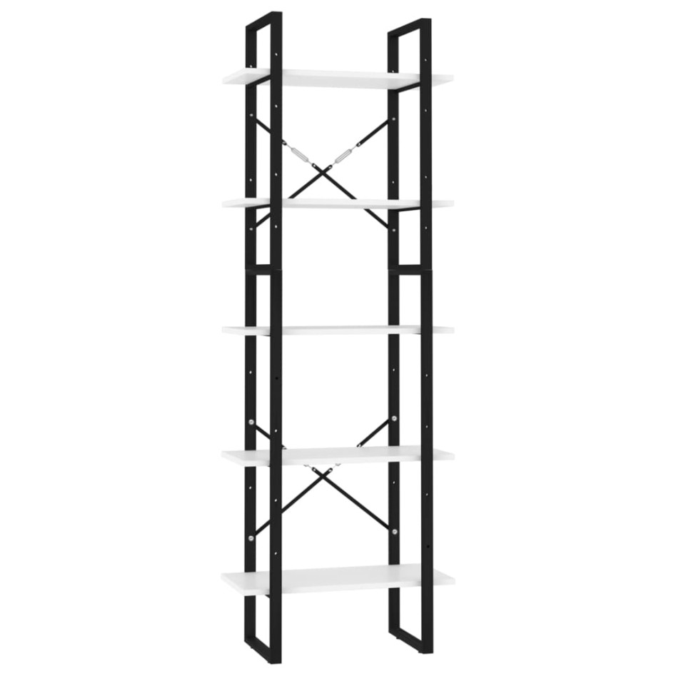 Estantería de 5 niveles madera contrachapada gris 60x30x175