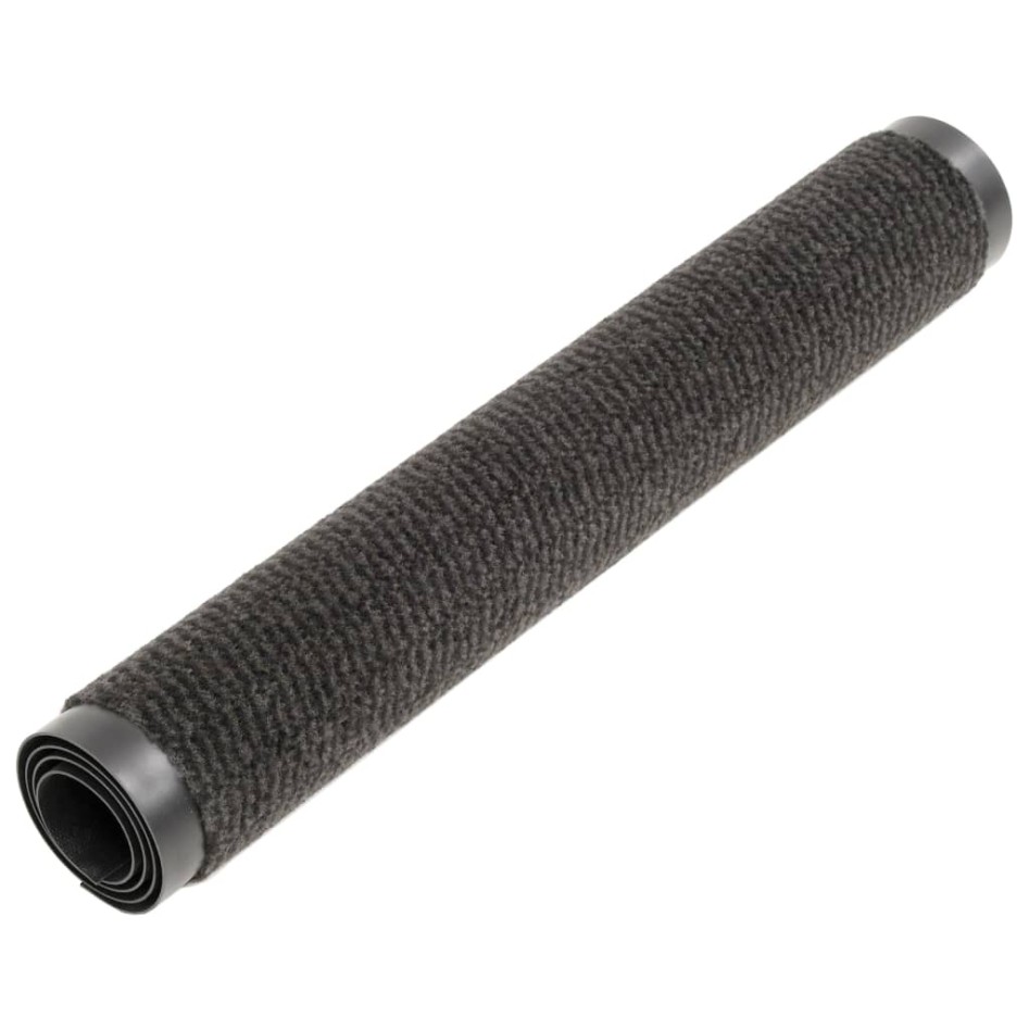 Alfombras de entrada rectangulares de nudo 2 uds negro