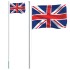 Mástil y bandera de Reino Unido aluminio 6,23