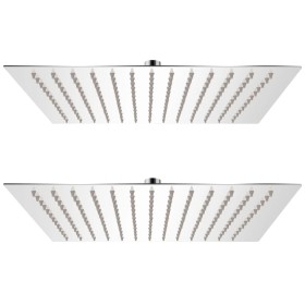 Cabezal de ducha efecto lluvia 2 uds acero inoxidable 30x30