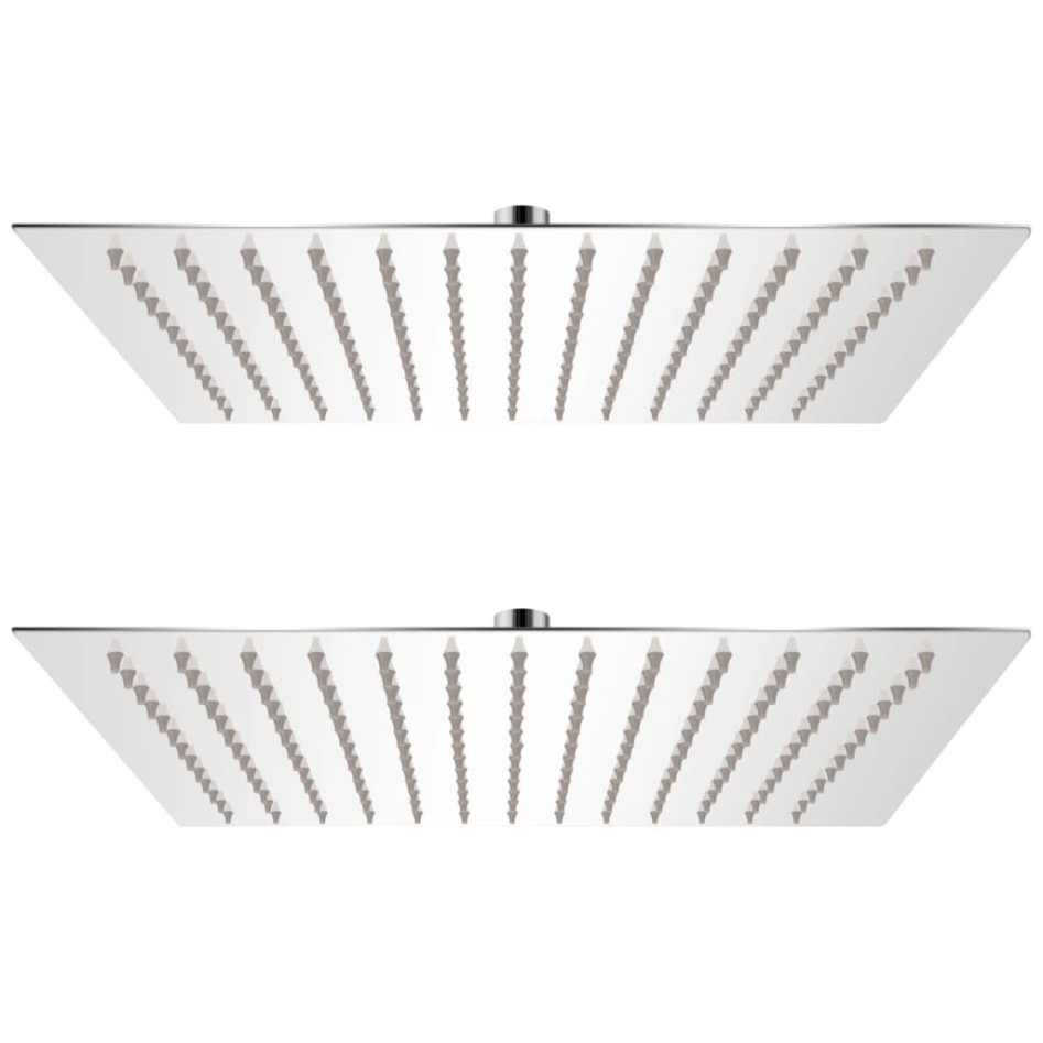 Cabezal de ducha efecto lluvia 2 uds acero inoxidable 30x30