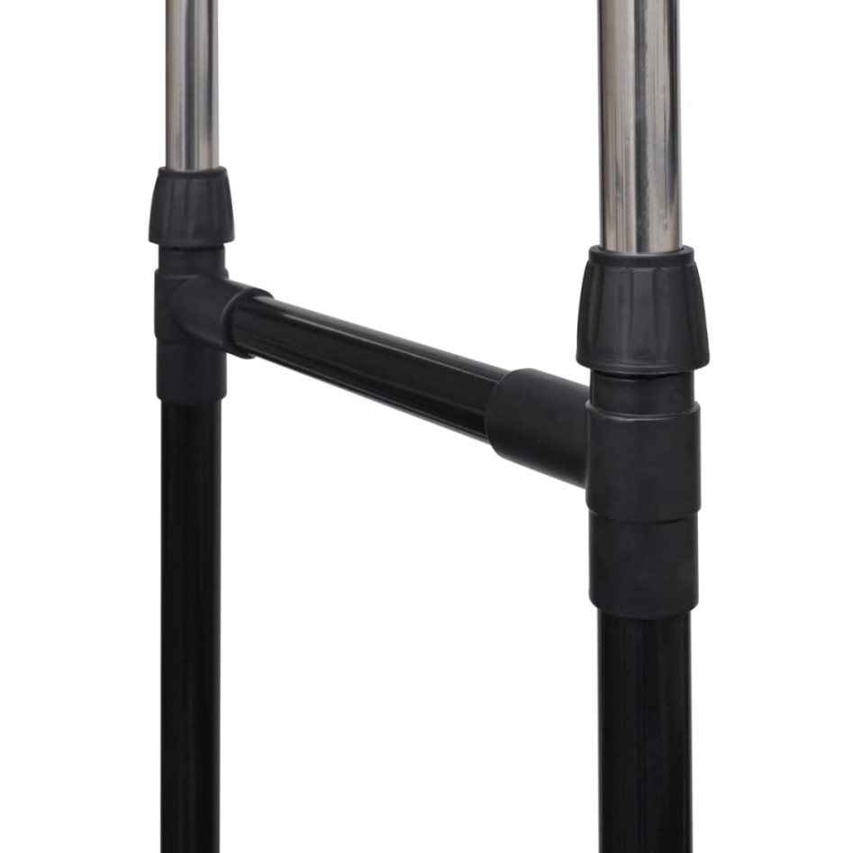 Perchero ajustable para ropa 2 barras 2