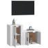 Set de muebles de TV 2 piezas madera contrachapada