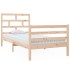 Estructura de cama madera maciza 90x200