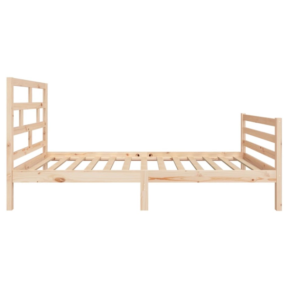 Estructura de cama madera maciza 90x200