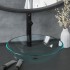 Lavabo de baño con grifo y desagüe de empuje vidrio