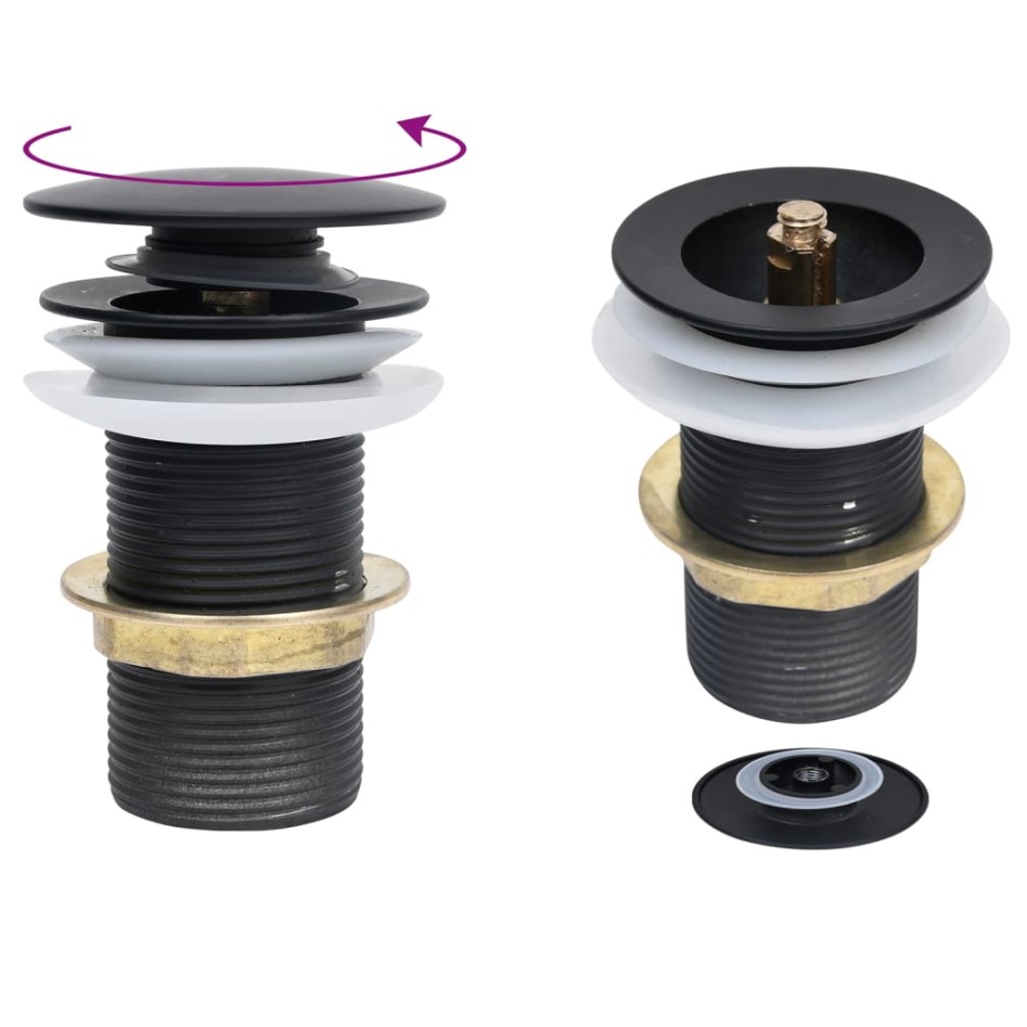 Lavabo de baño con grifo y desagüe de empuje vidrio