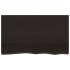 Encimera de baño madera tratada marrón oscuro 100x60x(2-4)
