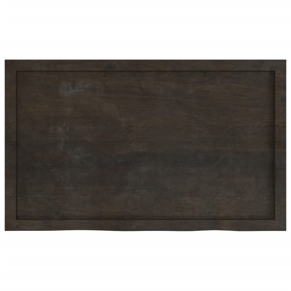 Tablero mesa madera roble tratada marrón oscuro 100x60x(2-4)