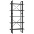 Estantería de 5 niveles madera de ingeniería gris 80x30x175