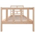 Estructura de cama individual sin colchón madera maciza de