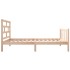 Estructura de cama individual sin colchón madera maciza de