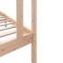 Estructura de cama individual sin colchón madera maciza de