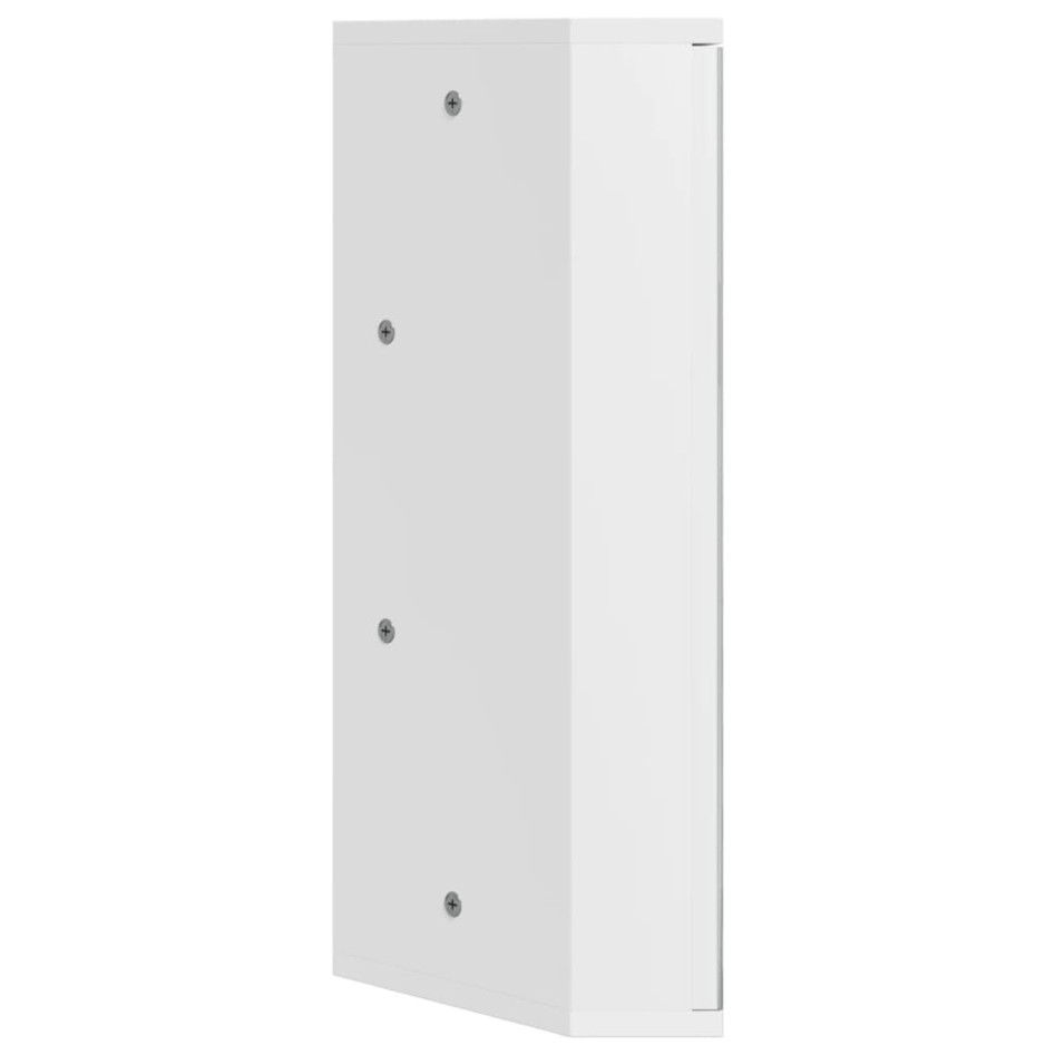 Mueble de baño de esquina con espejo blanco 30x24x60