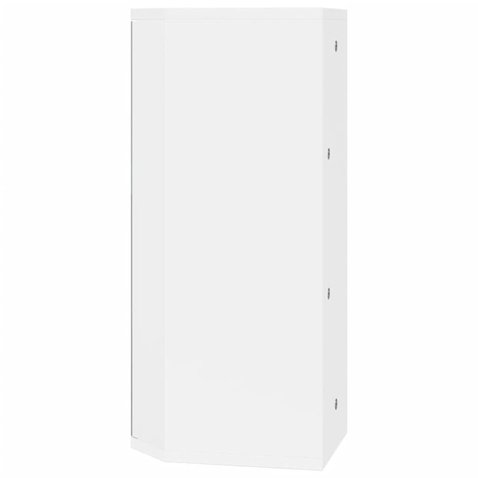 Mueble de baño de esquina con espejo blanco 30x24x60