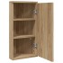 Mueble de baño de esquina con espejo roble 30x24x60