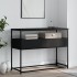 Mesa consola madera de ingeniería negra 100x40x75