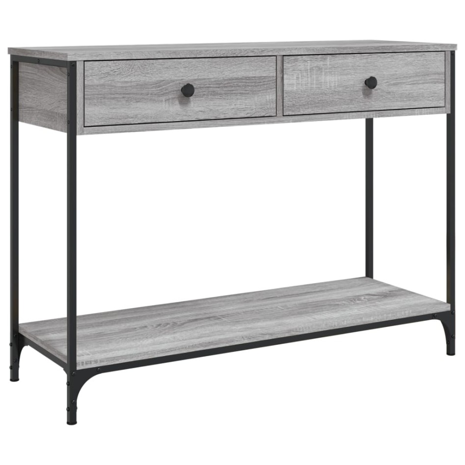Mesa consola madera de ingeniería gris Sonoma 100x34,5x75