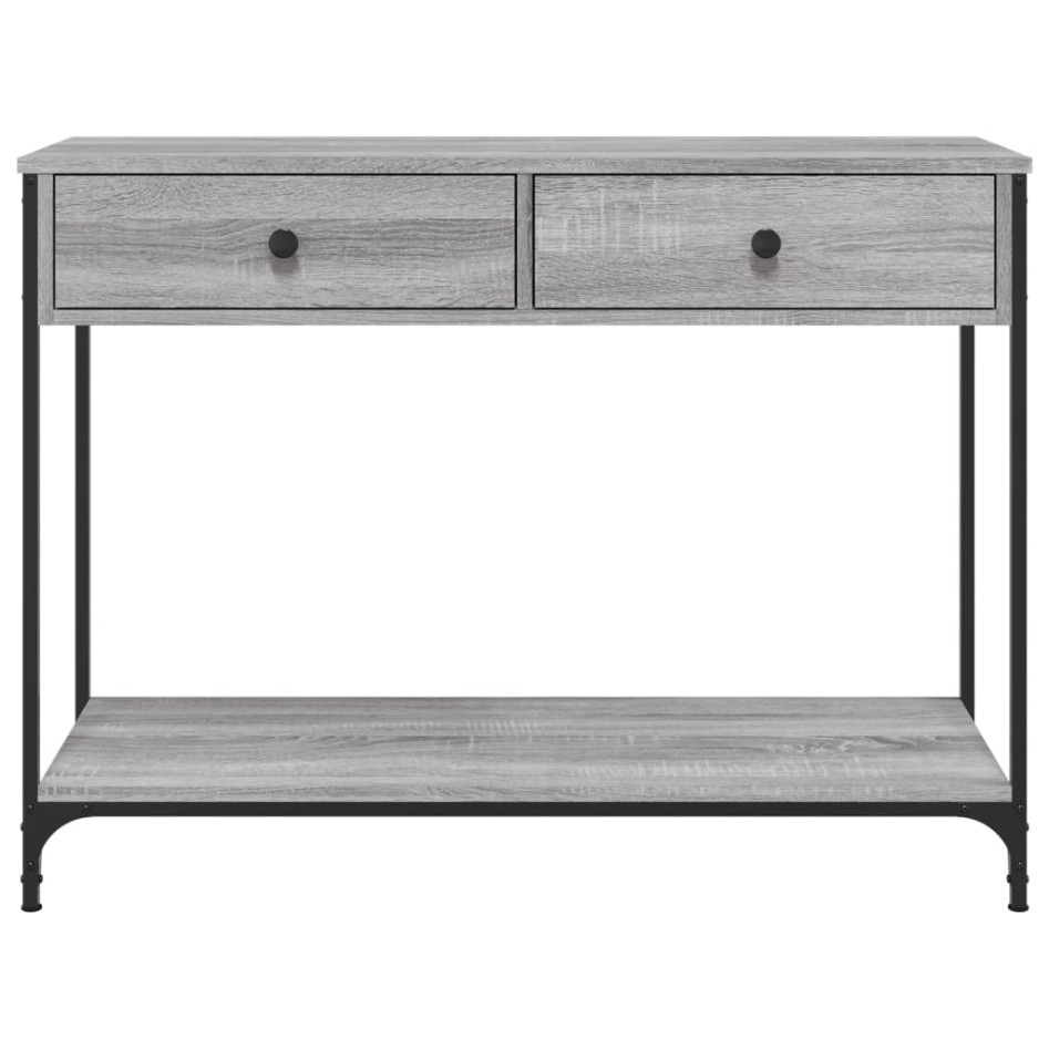 Mesa consola madera de ingeniería gris Sonoma 100x34,5x75