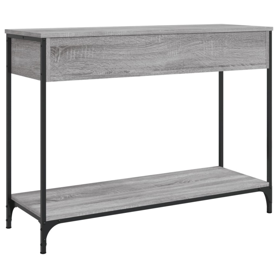 Mesa consola madera de ingeniería gris Sonoma 100x34,5x75
