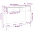 Mesa consola madera de ingeniería gris Sonoma 100x34,5x75