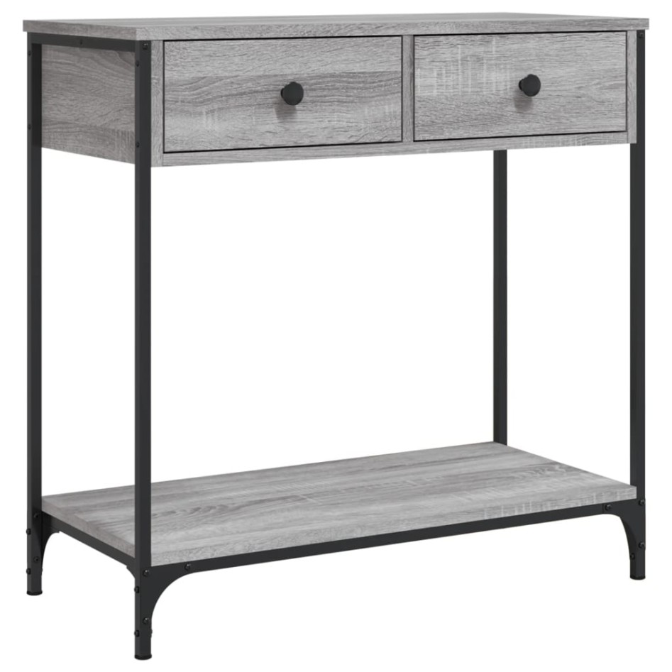 Mesa consola madera de ingeniería gris Sonoma 75x34,5x75