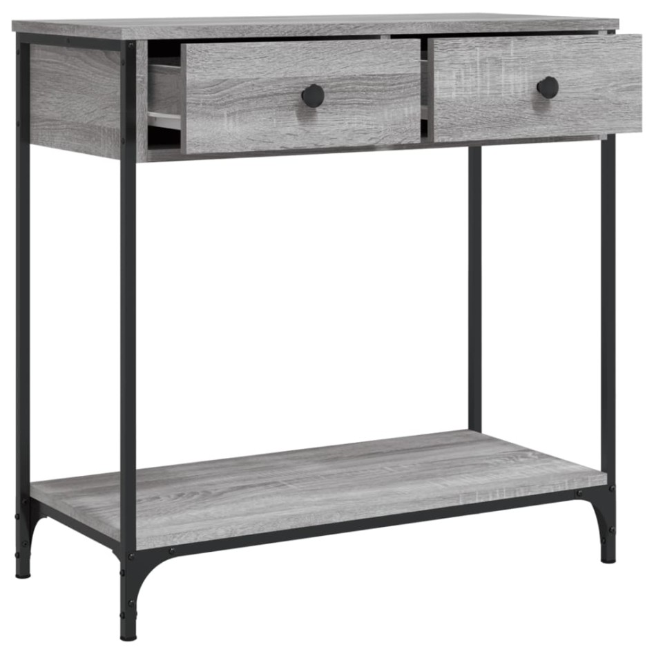 Mesa consola madera de ingeniería gris Sonoma 75x34,5x75