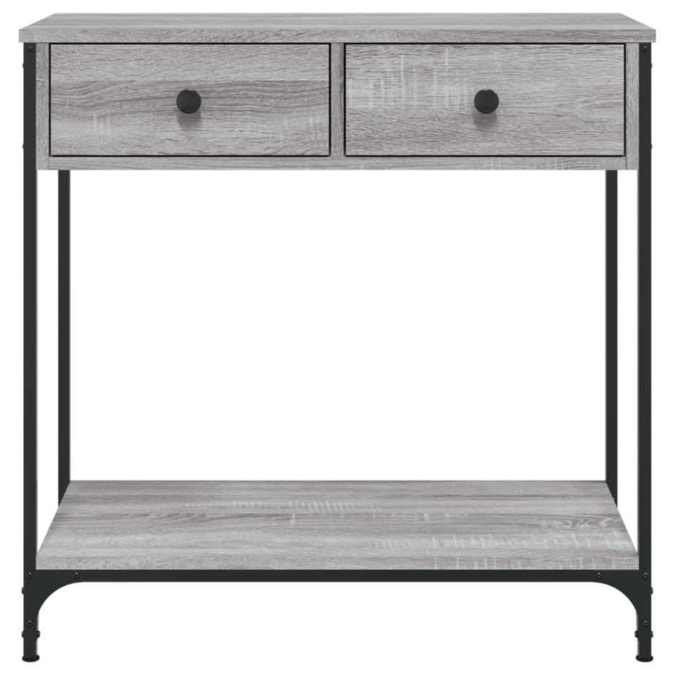 Mesa consola madera de ingeniería gris Sonoma 75x34,5x75