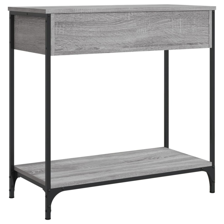 Mesa consola madera de ingeniería gris Sonoma 75x34,5x75