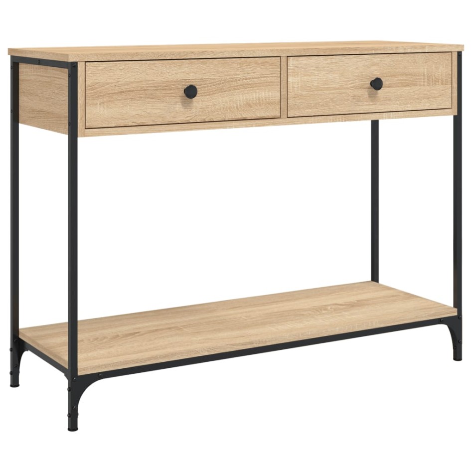 Mesa consola madera de ingeniería roble Sonoma 100x34,5x75