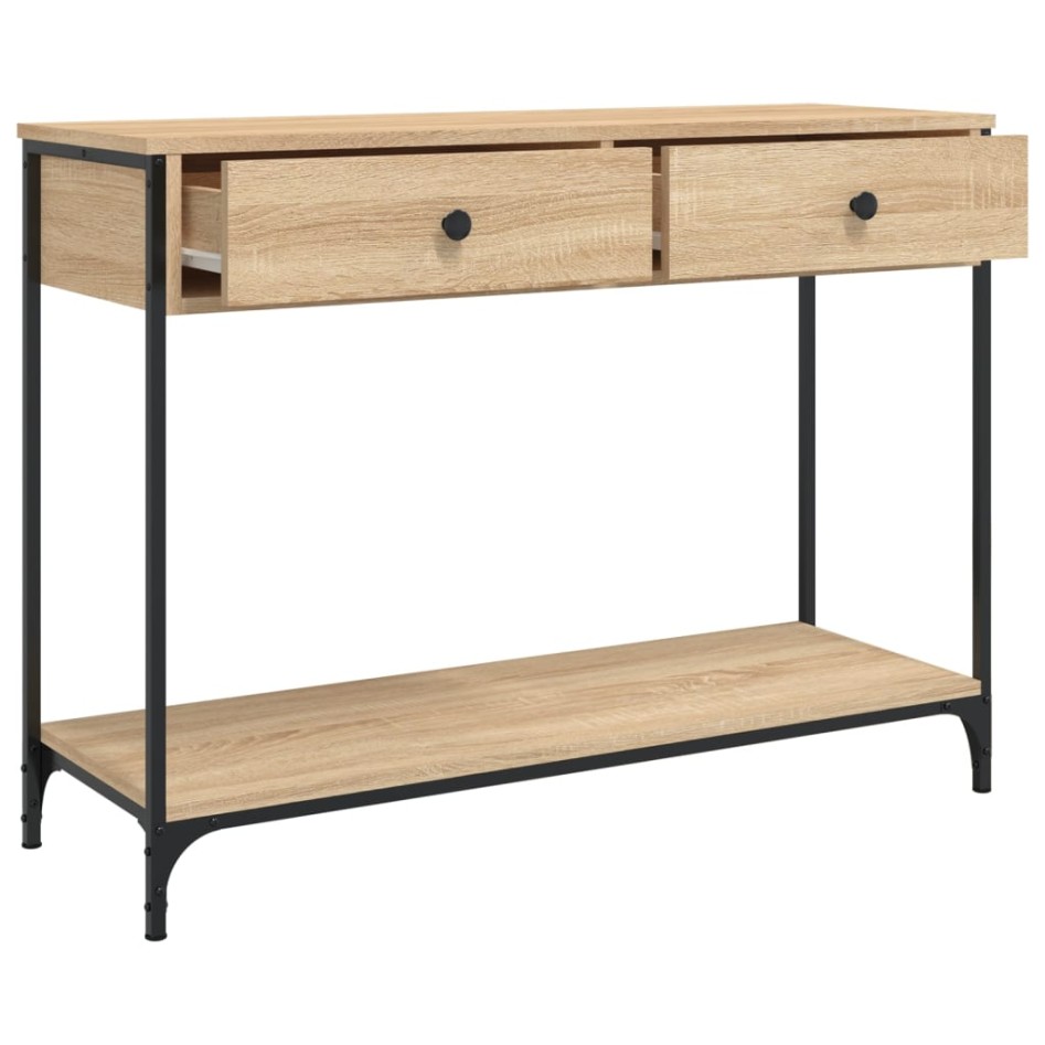Mesa consola madera de ingeniería roble Sonoma 100x34,5x75