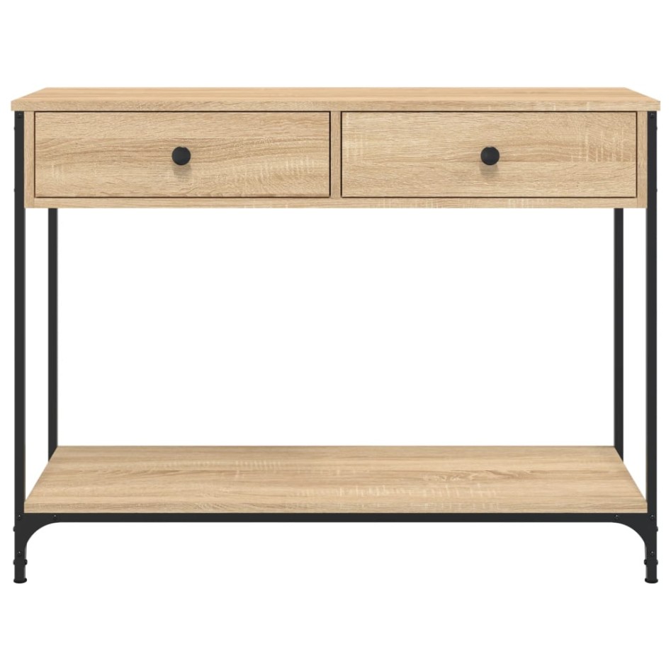Mesa consola madera de ingeniería roble Sonoma 100x34,5x75
