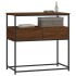 Mesa consola madera de ingeniería marrón roble 75x40x75