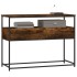 Mesa consola madera de ingeniería roble ahumado 100x40x75