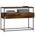 Mesa consola madera de ingeniería roble ahumado 100x40x75