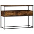 Mesa consola madera de ingeniería roble ahumado 100x40x75