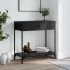Mesa consola madera de ingeniería negro 75x34,5x75