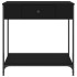 Mesa consola madera de ingeniería negro 75x34,5x75