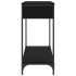 Mesa consola madera de ingeniería negro 75x34,5x75