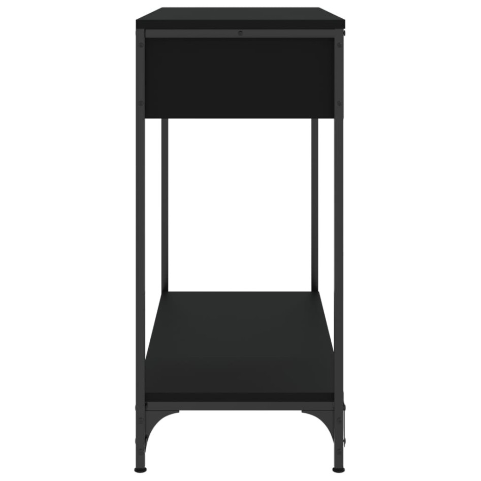 Mesa consola madera de ingeniería negro 75x34,5x75