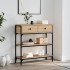 Mesa consola madera de ingeniería roble Sonoma 72,5x25x75