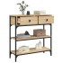 Mesa consola madera de ingeniería roble Sonoma 72,5x25x75