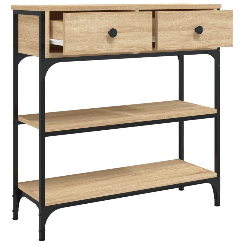 Mesa consola madera de ingeniería roble Sonoma 72,5x25x75